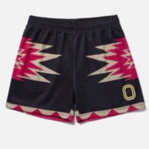 Men's Overtime Shorts with Red and Black Design